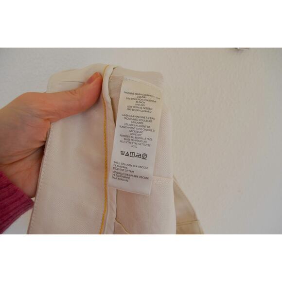 Anthropologie Maeve Colette Shorts White Women's 31 High Rise Patch Pockets - Picture 6 of 7